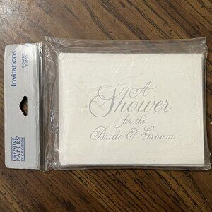 Creative Papers CR Gibson Shower Invitations For Bride & Groom 8 Cards Envelopes